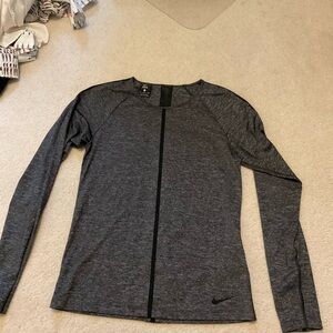 Nike Pro Women's Gray Long Sleeve Top